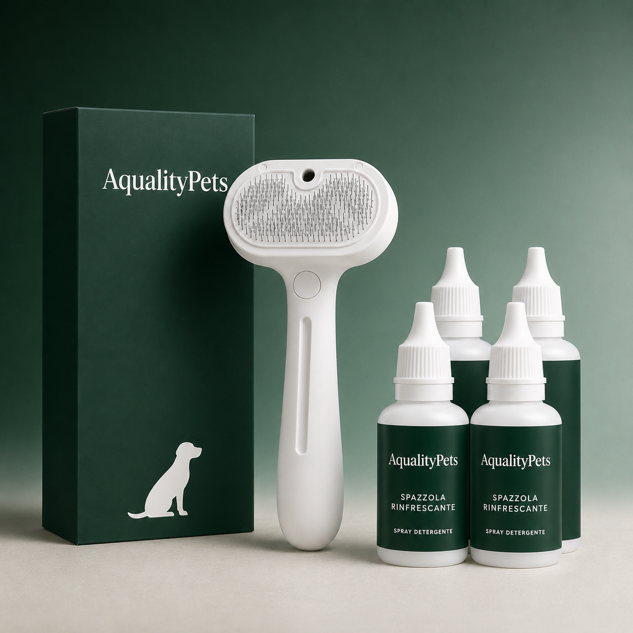 La Prima Spazzola che Rinfresca il Tuo Cane in 2 Minuti. Senza Acqua, Senza Stress.
