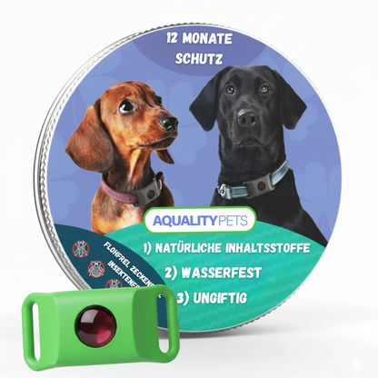 Schützen Sie Ihren Hund auf natürliche Weise vor Zecken, Flöhen und Insekten | 12 Monate Schutz