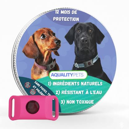 Proteja a su perro de forma natural contra garrapatas, flebótomos y pulgas | Protección de 12 meses.