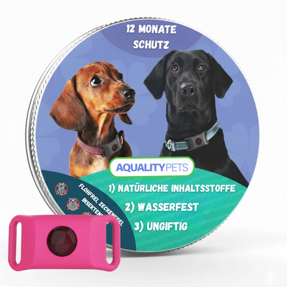 Schützen Sie Ihren Hund auf natürliche Weise vor Zecken, Flöhen und Insekten | 12 Monate Schutz